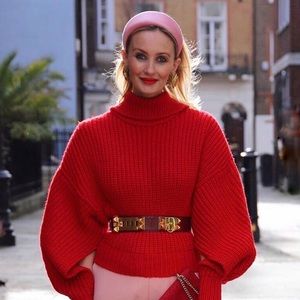 Prada pink satin headband